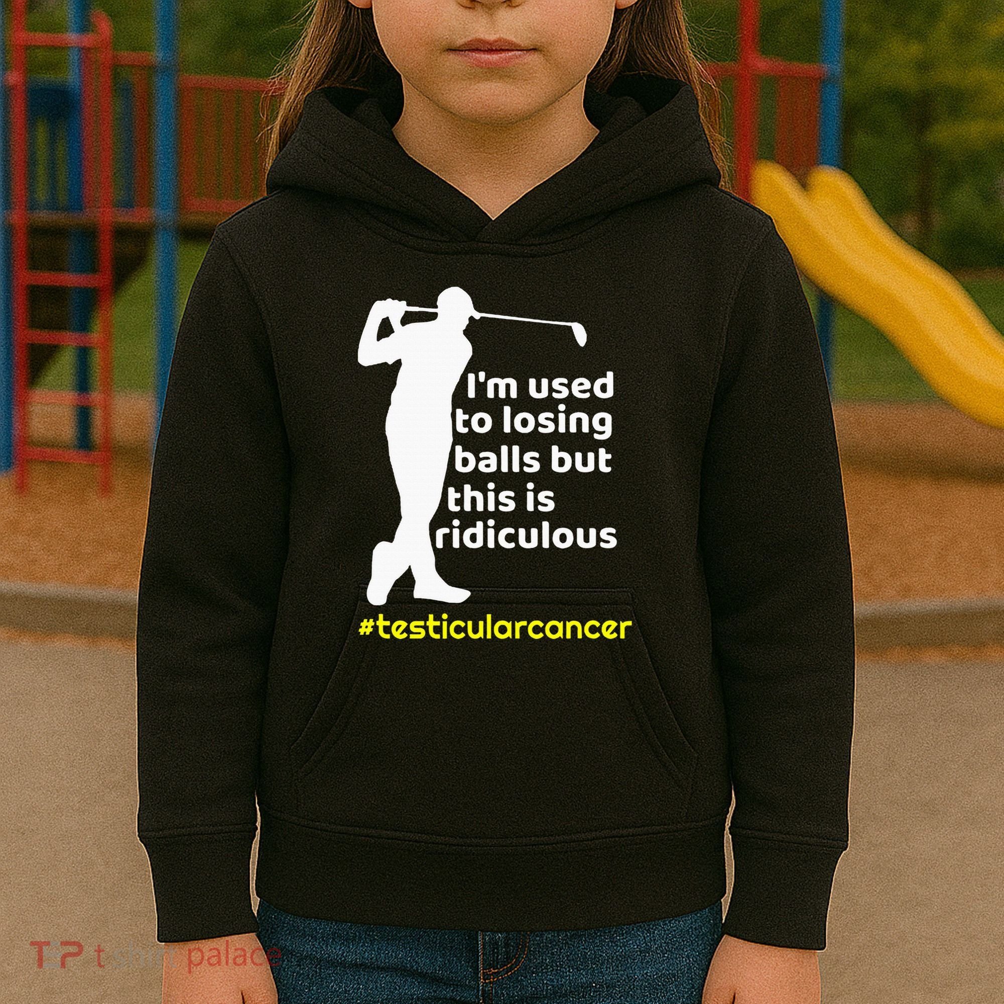Testicular Cancer Survivor Golf Player Orchidectomy Kids Hoodie