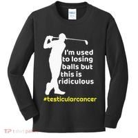 Testicular Cancer Survivor Golf Player Orchidectomy Kids Long Sleeve Shirt thumb 0