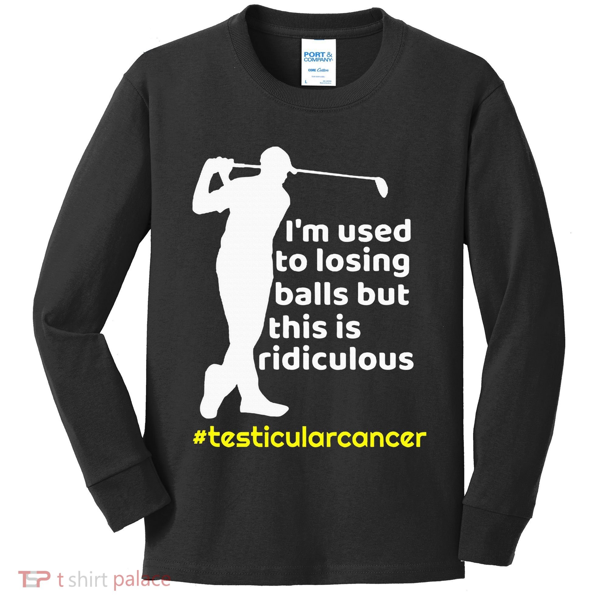 Testicular Cancer Survivor Golf Player Orchidectomy Kids Long Sleeve Shirt