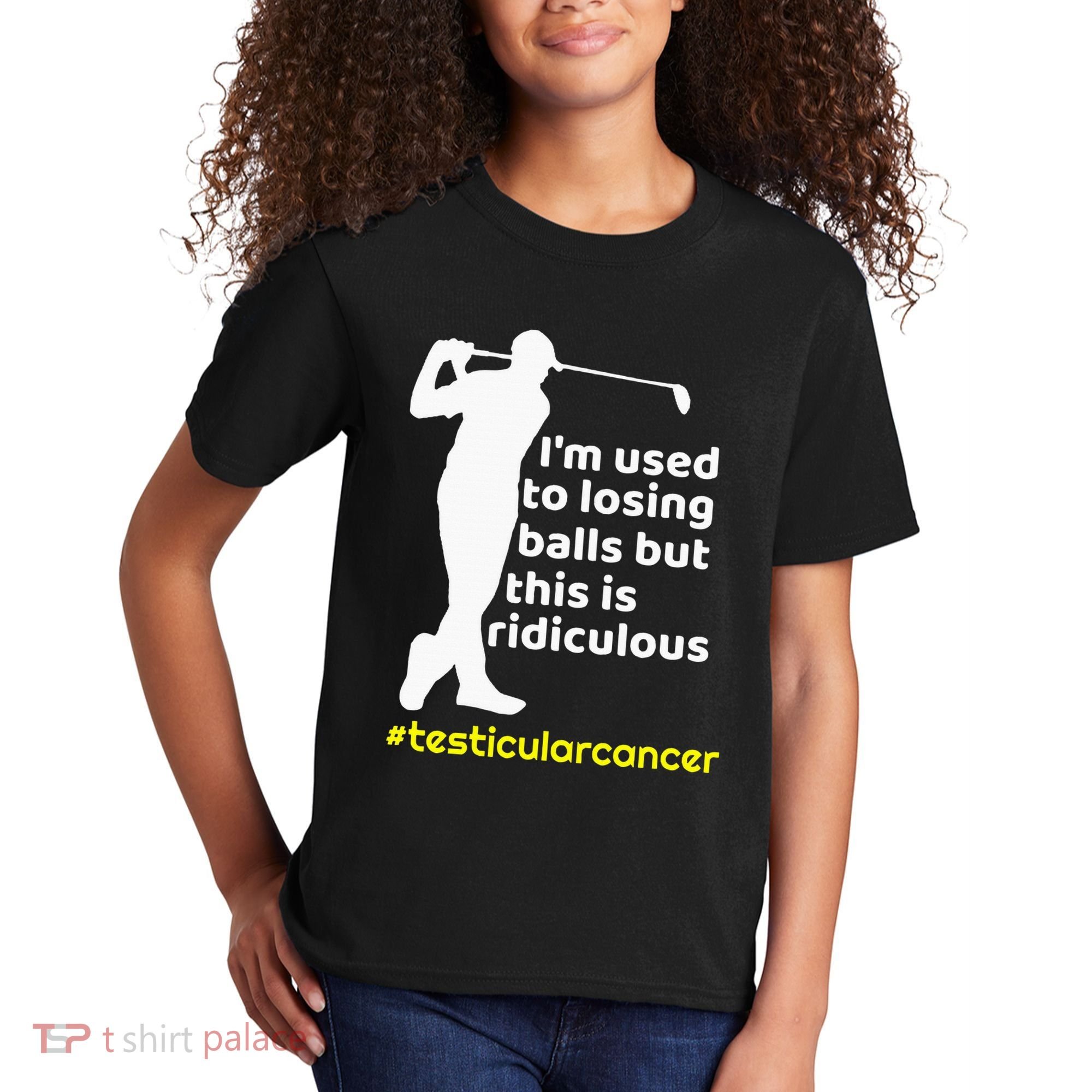 Testicular Cancer Survivor Golf Player Orchidectomy Kids T-Shirt