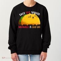 Taco Cat Spelled Backwards Is Taco Cat Funny Mexican Tacos Women's Sweatshirt thumb 0
