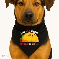 Taco Cat Spelled Backwards Is Taco Cat Funny Mexican Tacos USA-Made Doggie Bandana thumb 1
