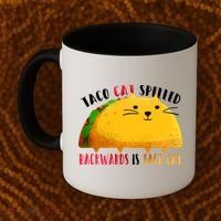 Taco Cat Spelled Backwards Is Taco Cat Funny Mexican Tacos Coffee Mug thumb 2