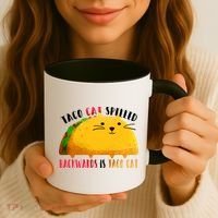 Taco Cat Spelled Backwards Is Taco Cat Funny Mexican Tacos Coffee Mug thumb 3