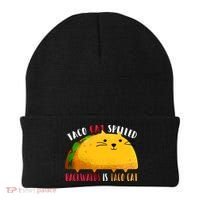 Taco Cat Spelled Backwards Is Taco Cat Funny Mexican Tacos Beanie thumb 0