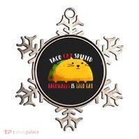 Taco Cat Spelled Backwards Is Taco Cat Funny Mexican Tacos Ornament thumb 0