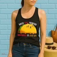 Taco Cat Spelled Backwards Is Taco Cat Funny Mexican Tacos Women's Tank Top thumb 2