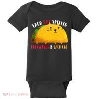 Taco Cat Spelled Backwards Is Taco Cat Funny Mexican Tacos Baby Bodysuit thumb 0