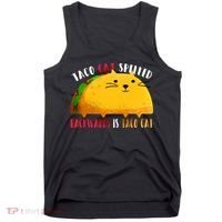 Taco Cat Spelled Backwards Is Taco Cat Funny Mexican Tacos Tank Top thumb 0