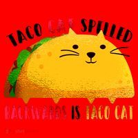 Taco Cat Spelled Backwards Is Taco Cat Funny Mexican Tacos Santa Hat thumb 1