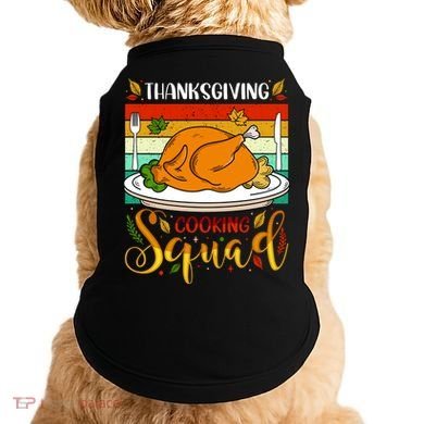 Thanksgiving Cooking Squad Fun Turkey Dinner Cooking Team Doggie Tank