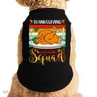 Thanksgiving Cooking Squad Fun Turkey Dinner Cooking Team Doggie Tank thumb 0