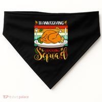 Thanksgiving Cooking Squad Fun Turkey Dinner Cooking Team USA-Made Doggie Bandana thumb 0