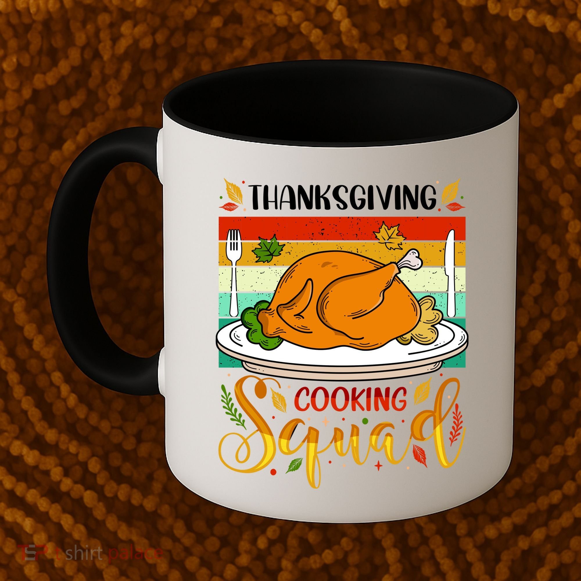 Thanksgiving Cooking Squad Fun Turkey Dinner Cooking Team Coffee Mug