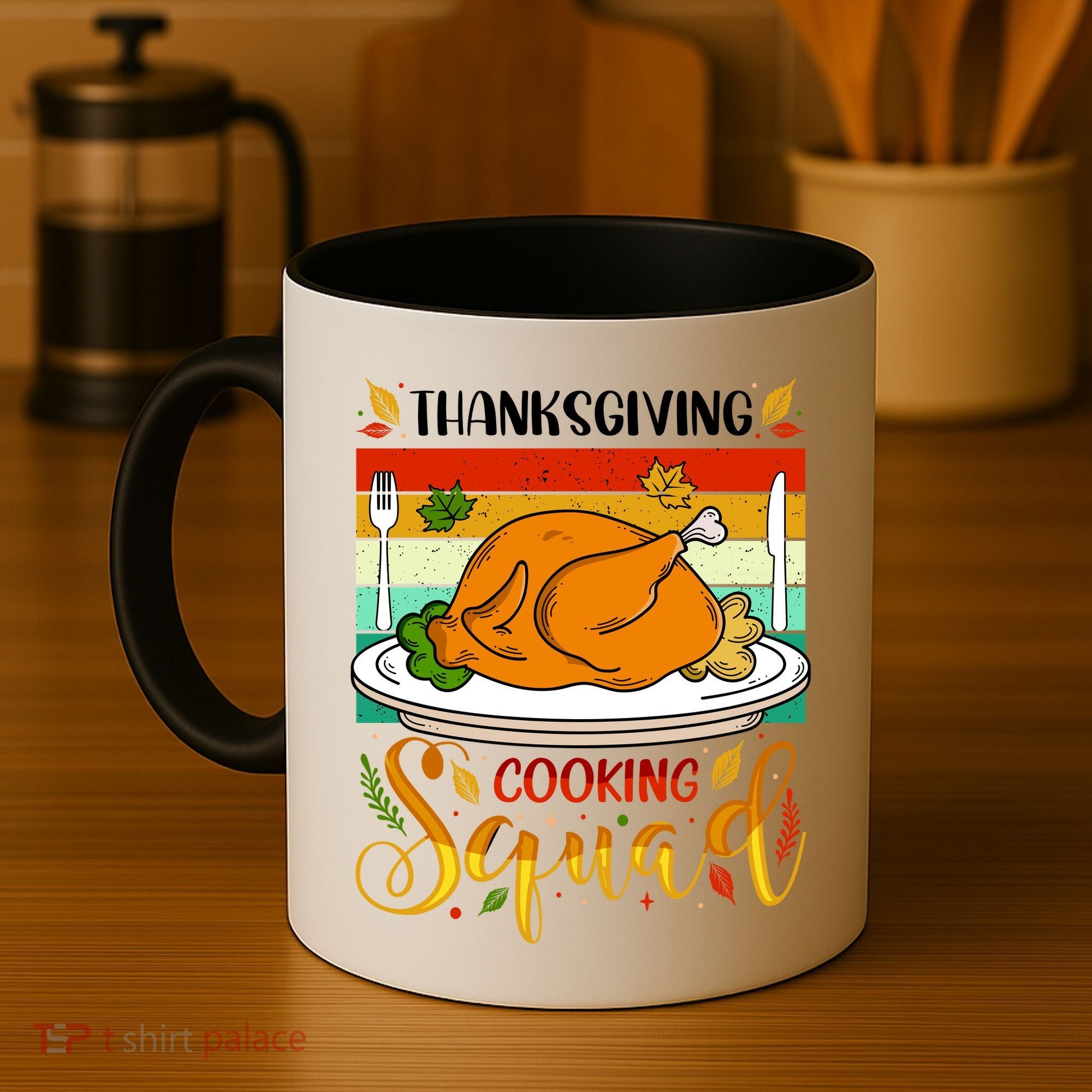 Thanksgiving Cooking Squad Fun Turkey Dinner Cooking Team Coffee Mug