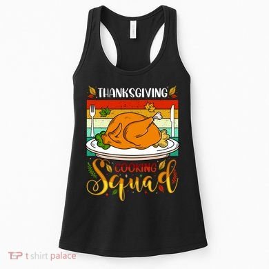 Thanksgiving Cooking Squad Fun Turkey Dinner Cooking Team Women's Tank Top