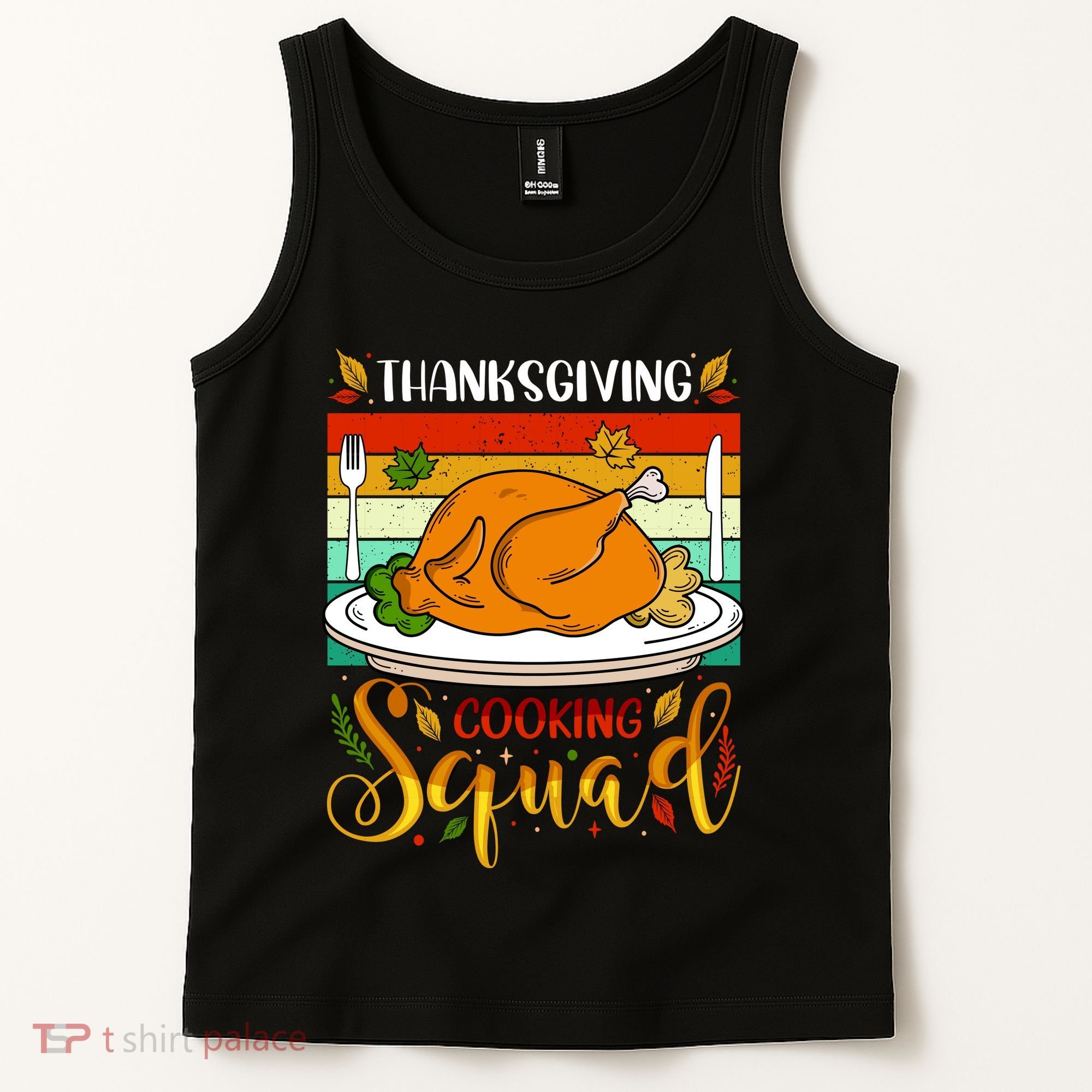 Thanksgiving Cooking Squad Fun Turkey Dinner Cooking Team Tank Top