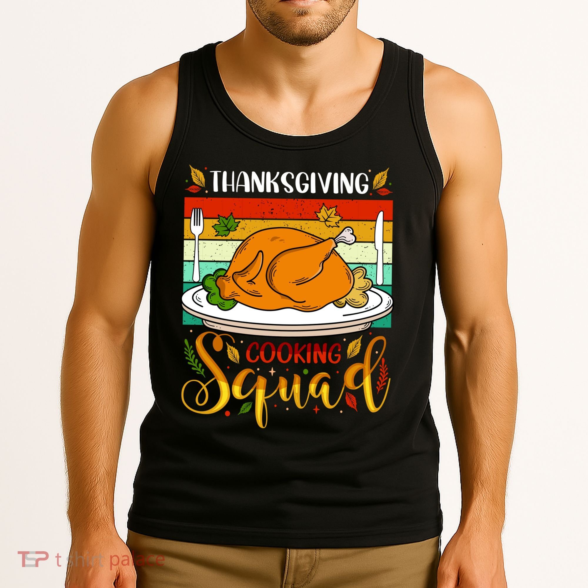 Thanksgiving Cooking Squad Fun Turkey Dinner Cooking Team Tank Top