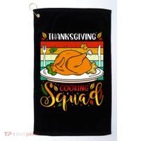 Thanksgiving Cooking Squad Fun Turkey Dinner Cooking Team Golf Towel thumb 0