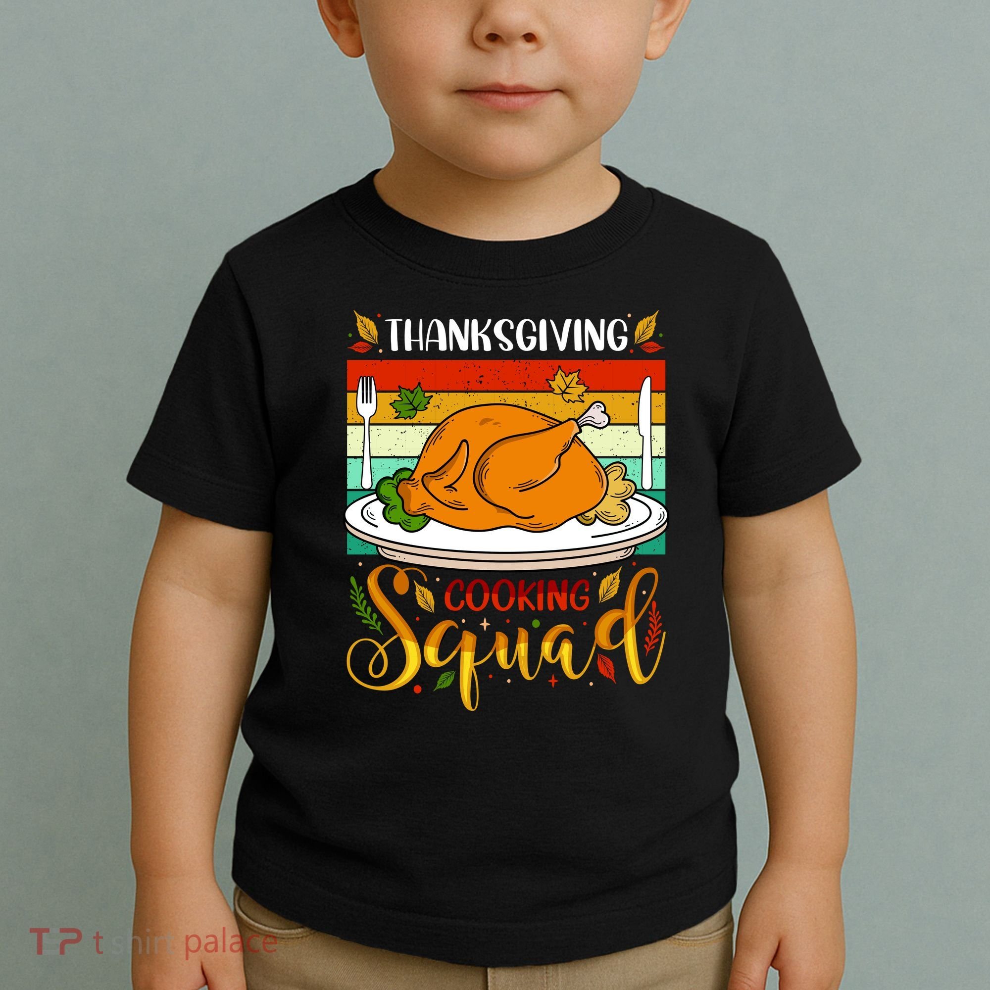 Thanksgiving Cooking Squad Fun Turkey Dinner Cooking Team Toddler T-Shirt