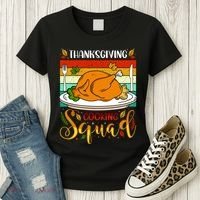 Thanksgiving Cooking Squad Fun Turkey Dinner Cooking Team Women's T-Shirt thumb 3