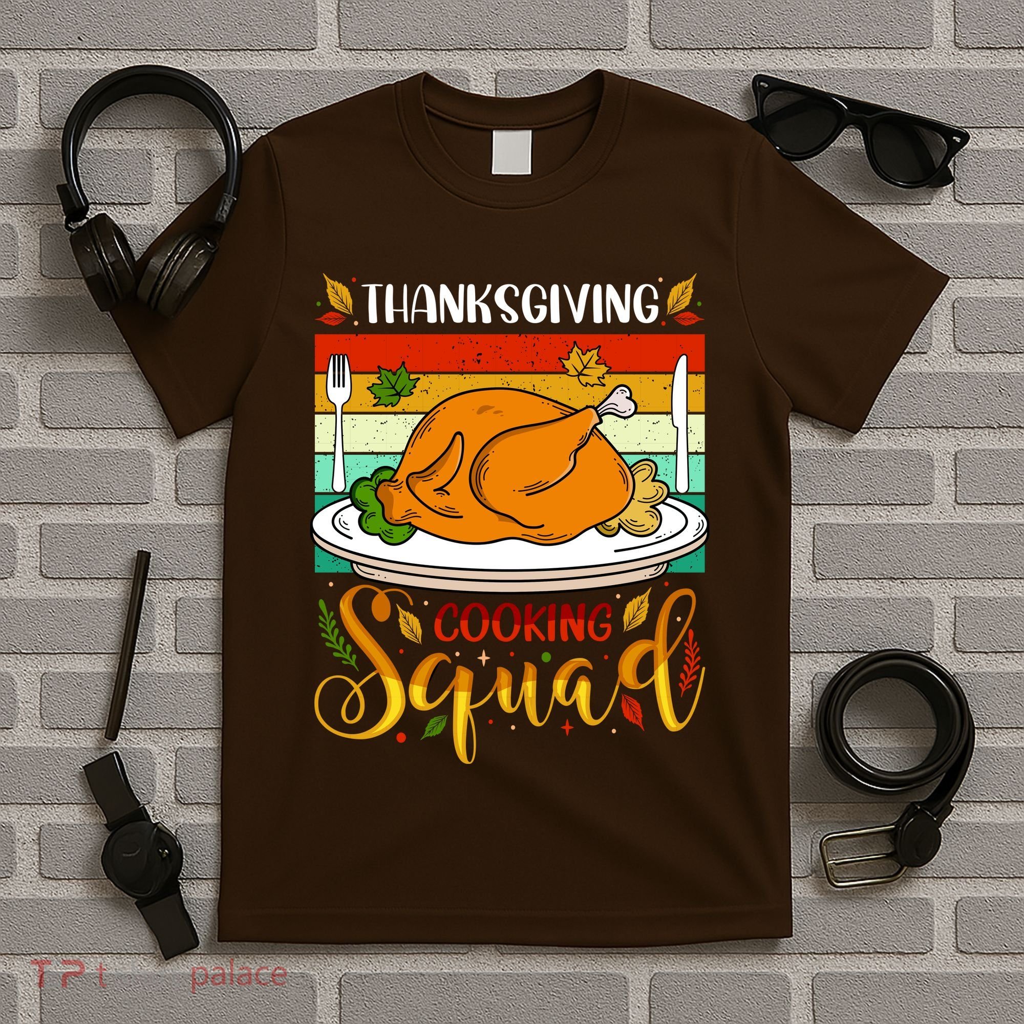 Thanksgiving Cooking Squad Fun Turkey Dinner Cooking Team T-Shirt