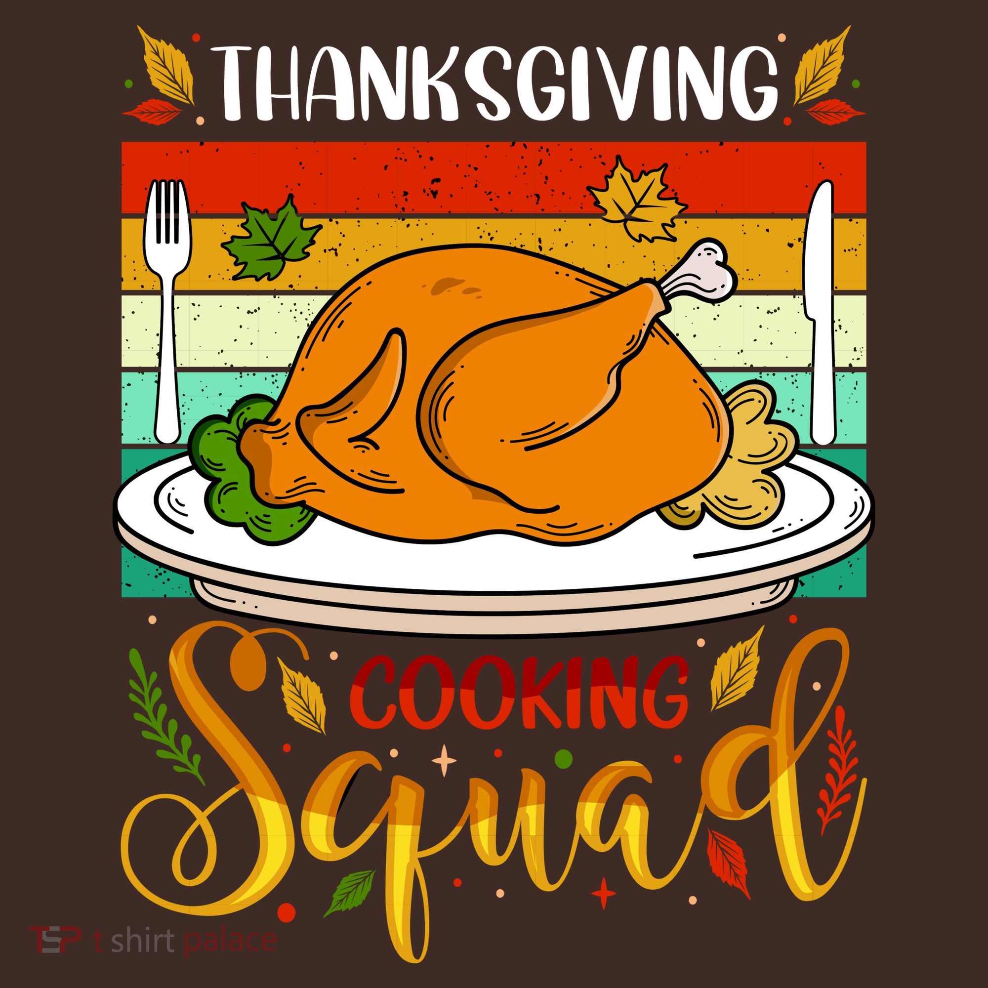 Thanksgiving Cooking Squad Fun Turkey Dinner Cooking Team T-Shirt
