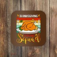 Thanksgiving Cooking Squad Fun Turkey Dinner Cooking Team Coaster thumb 0