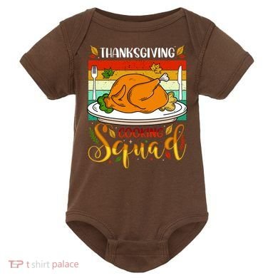Thanksgiving Cooking Squad Fun Turkey Dinner Cooking Team Baby Bodysuit