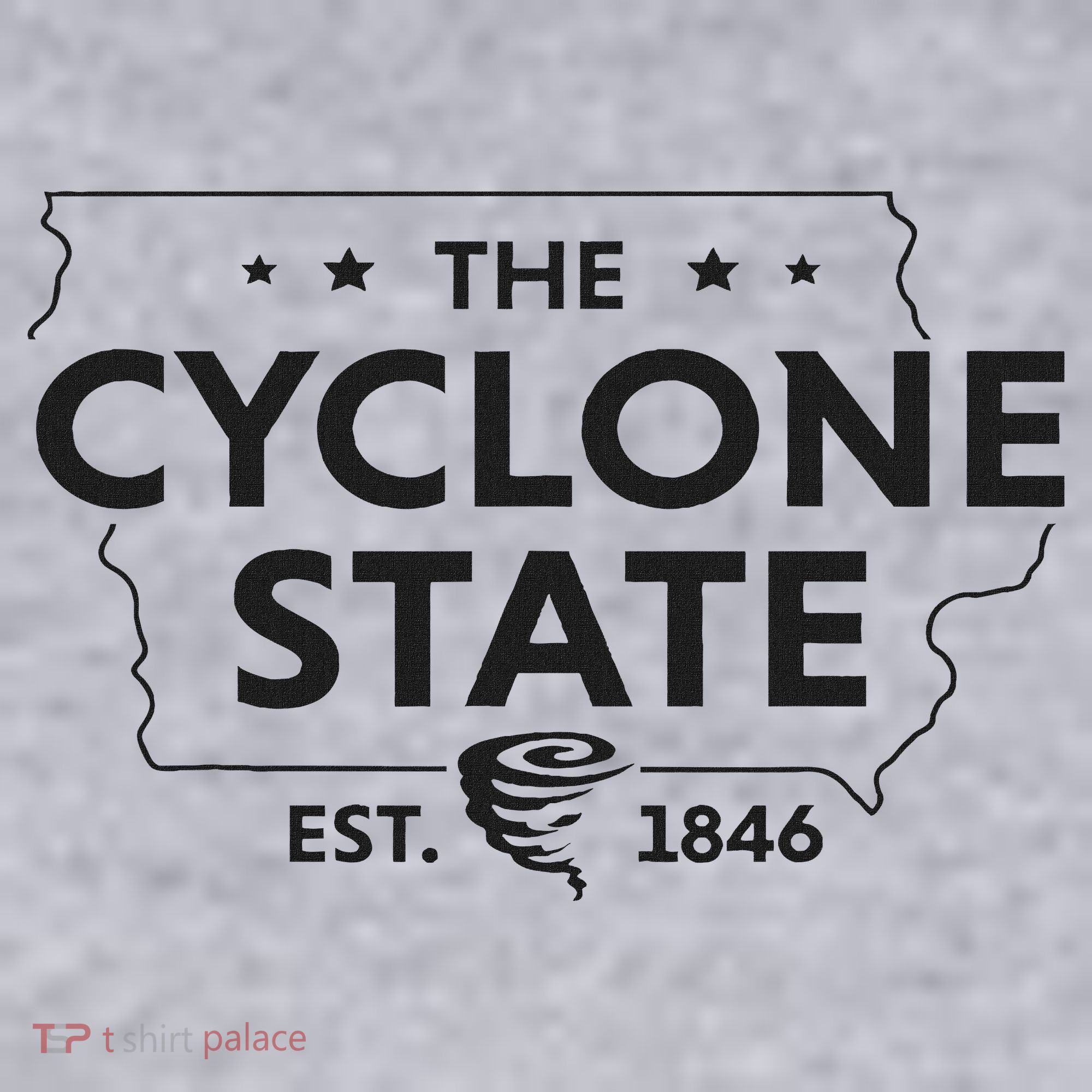 The Cyclone State Iowa Map Proud Est 1846 For Women Women's Sweatshirt