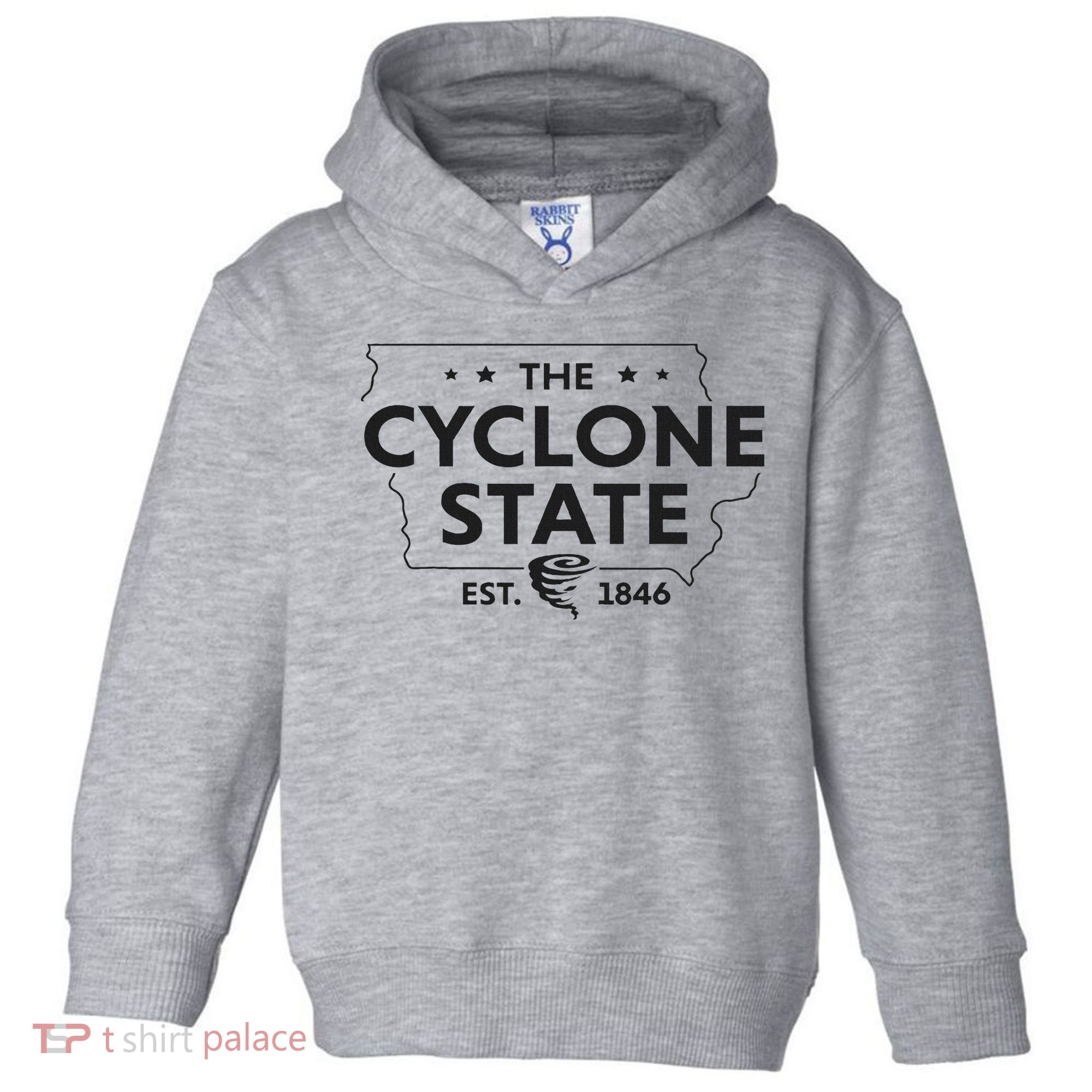 The Cyclone State Iowa Map Proud Est 1846 For Women Toddler Hoodie