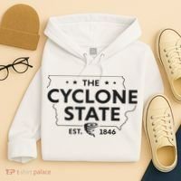 The Cyclone State Iowa Map Proud Est 1846 For Women Hoodie thumb 4