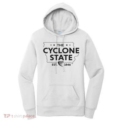 The Cyclone State Iowa Map Proud Est 1846 For Women Women's Hoodie