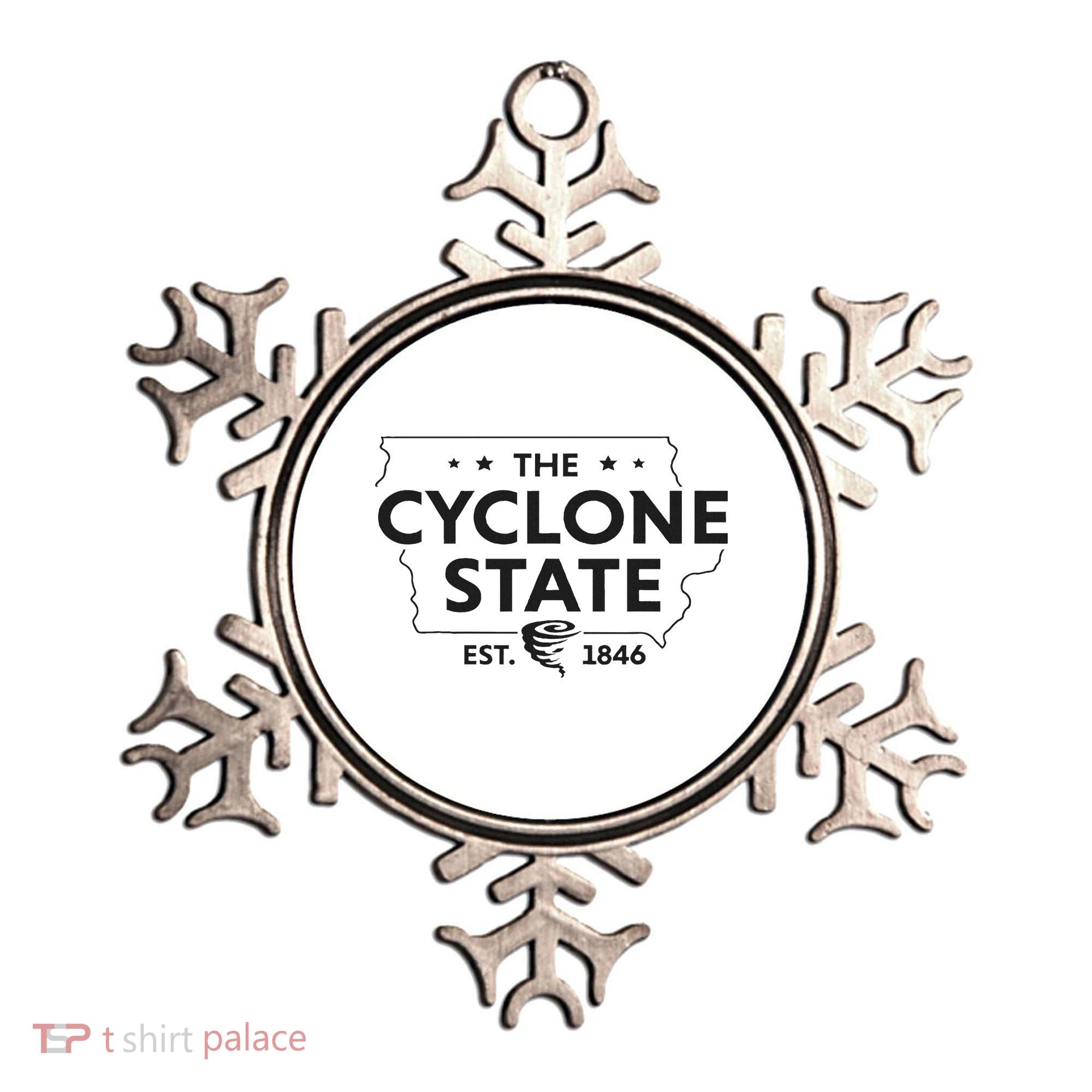 The Cyclone State Iowa Map Proud Est 1846 For Women Ornament