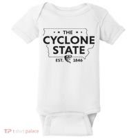 The Cyclone State Iowa Map Proud Est 1846 For Women Baby Bodysuit thumb 0