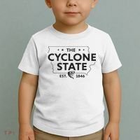 The Cyclone State Iowa Map Proud Est 1846 For Women Toddler T-Shirt thumb 2