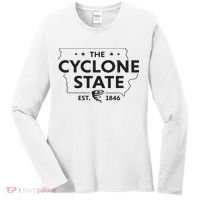 The Cyclone State Iowa Map Proud Est 1846 For Women Women's Long Sleeve Shirt thumb 0