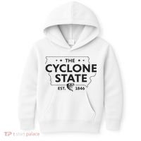 The Cyclone State Iowa Map Proud Est 1846 For Women Kids Hoodie thumb 0