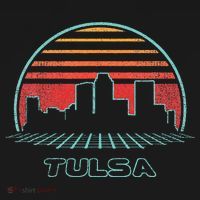 Tulsa City Skyline Retro Vintage 80s Style T-Shirt thumb 7
