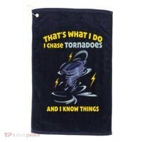 Tornado Chaser Storm Chasing Tornadoes Lover Golf Towel thumb 0