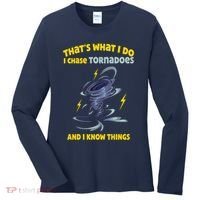 Tornado Chaser Storm Chasing Tornadoes Lover Women's Long Sleeve Shirt thumb 0