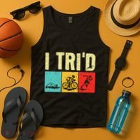 Triathlon Cyclist Swimmer Triathletes Tank Top thumb 4