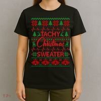 Tachy Christmas Sweater Funny Medical Cardiac ICU RN Nurse T-Shirt thumb 4
