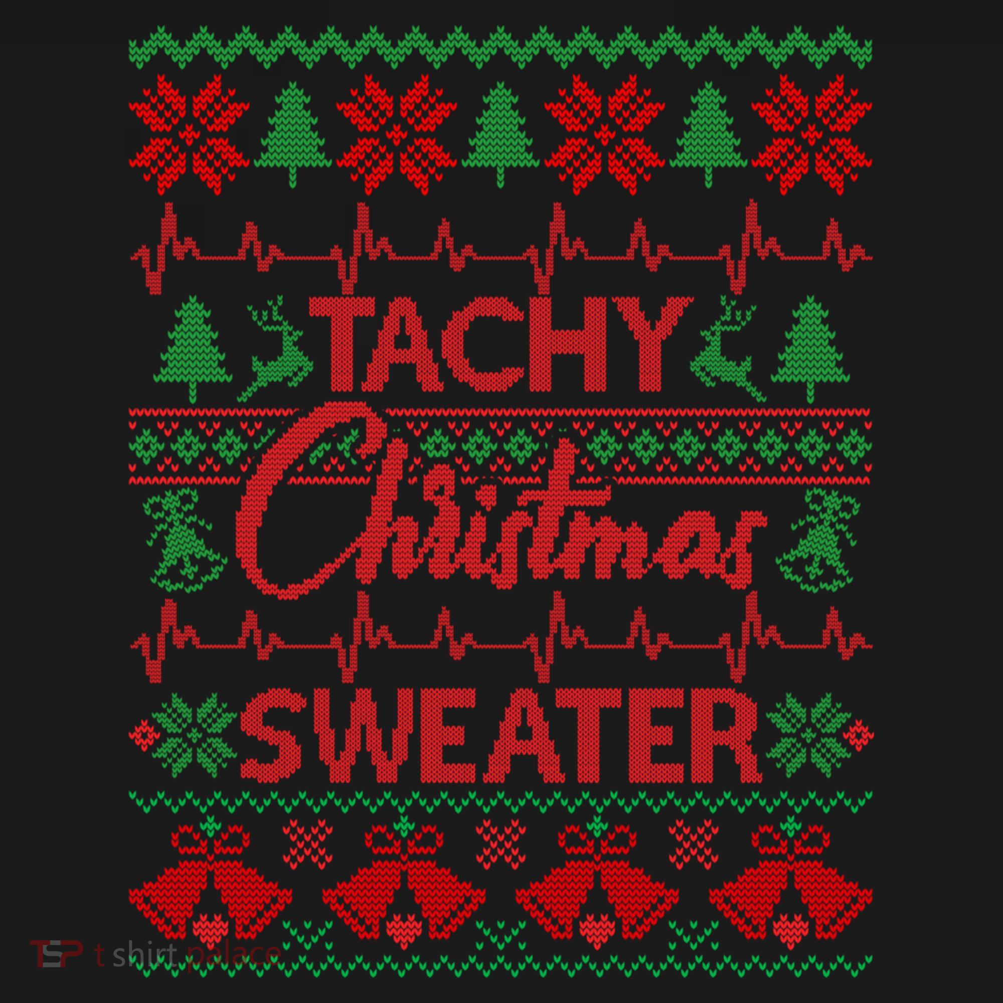 Tachy Christmas Sweater Funny Medical Cardiac ICU RN Nurse Women's Hoodie