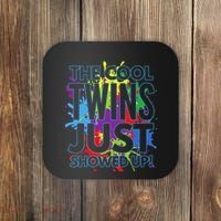 The Cool Twins Just Showed Up Funny Twins Coaster thumb 0