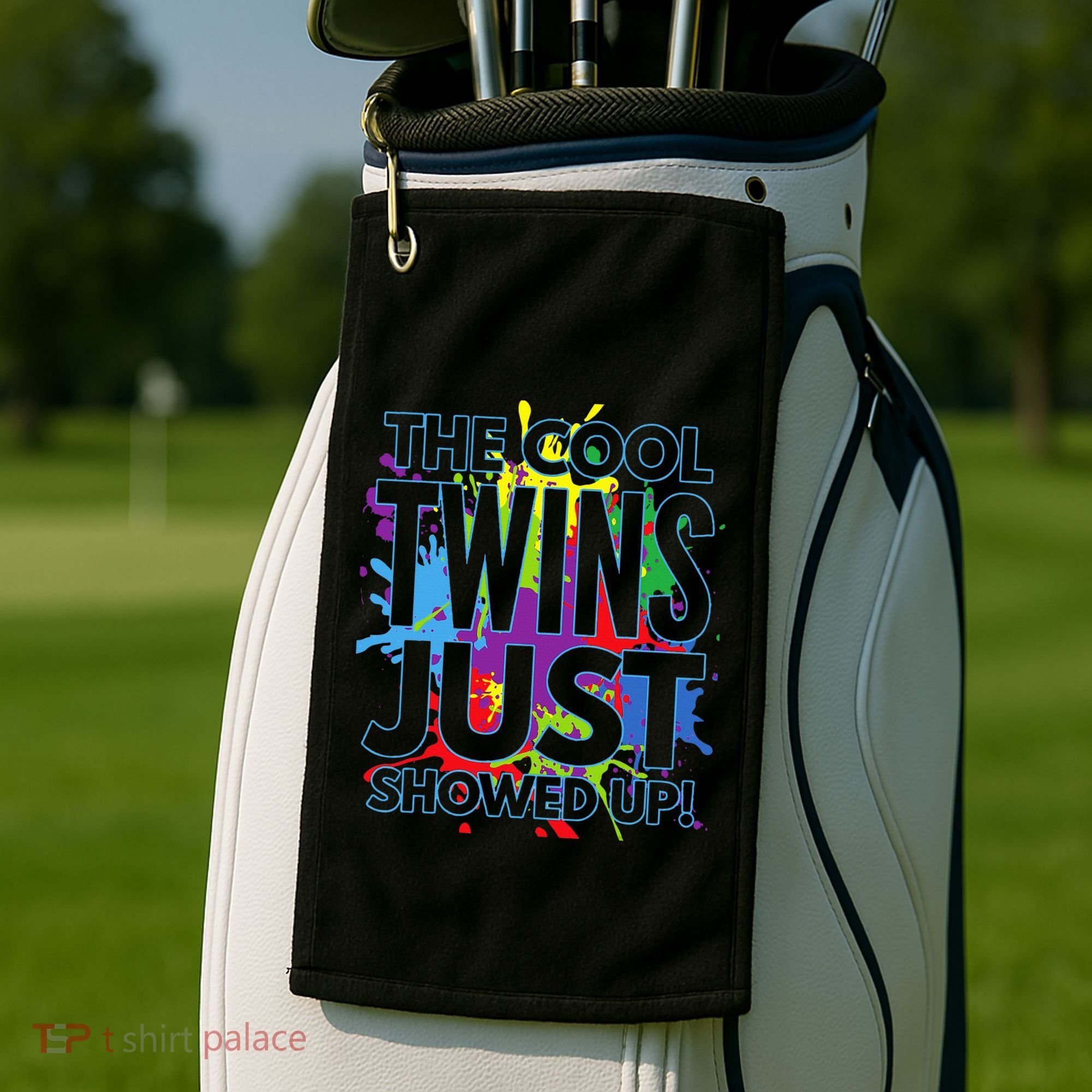 The Cool Twins Just Showed Up Funny Twins Golf Towel