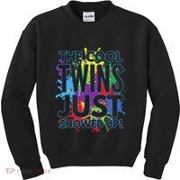 The Cool Twins Just Showed Up Funny Twins Kids Sweatshirt thumb 0