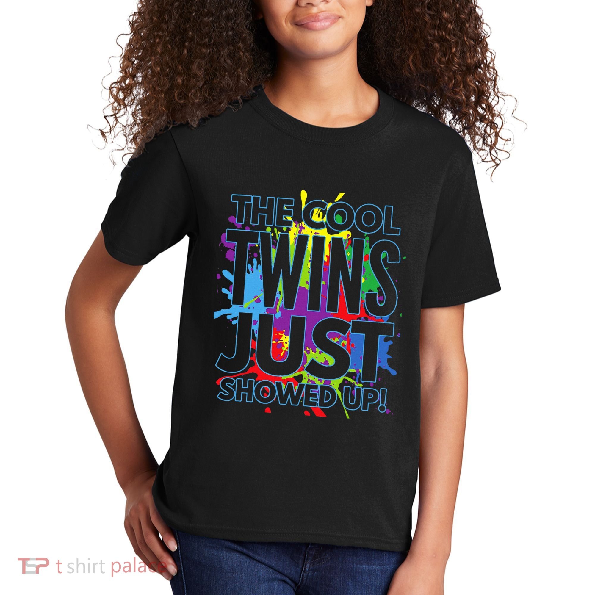 The Cool Twins Just Showed Up Funny Twins Kids T-Shirt