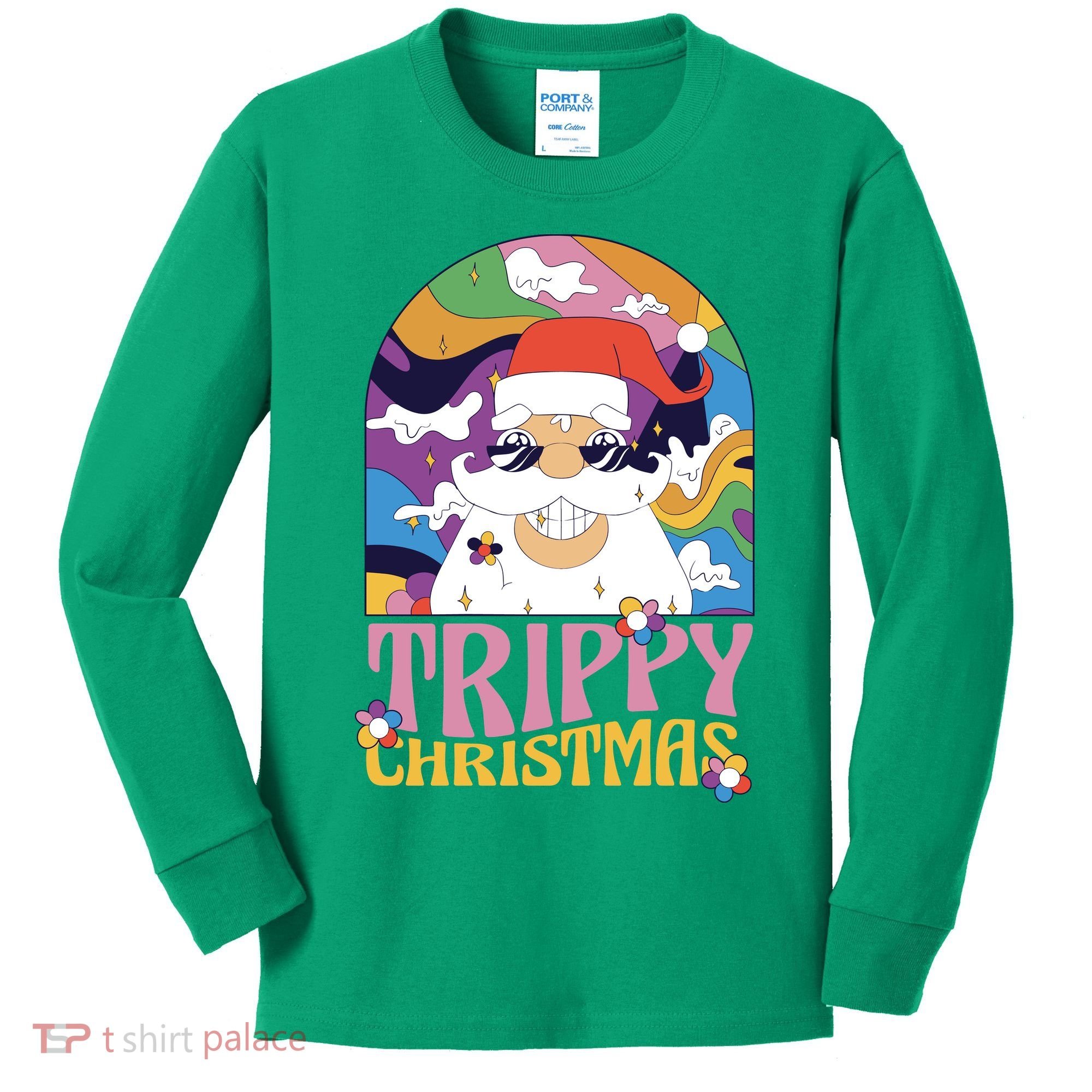 Trippy Christmas Kids Long Sleeve Shirt