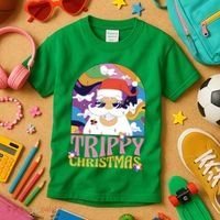 Trippy Christmas Kids T-Shirt thumb 3